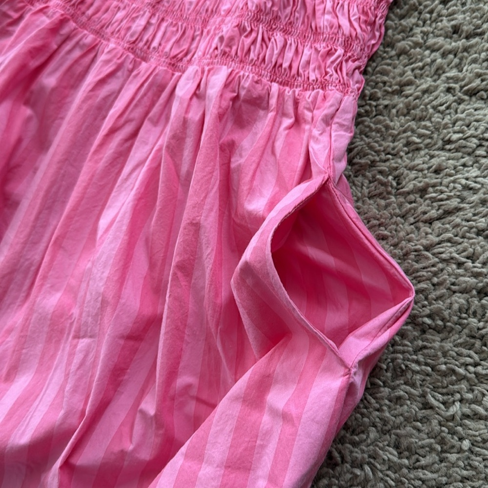 Pink Striped Cotton Dress - Picture 3 of 4